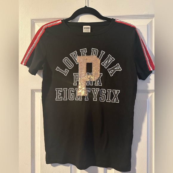 Victoria’s Secret Pink sequin rhinestone t-shirt! - Picture 1 of 3